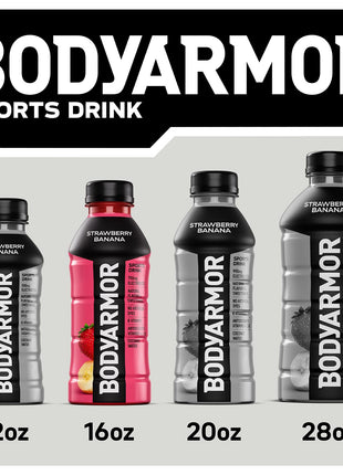 BODYARMOR Sports Drink Sports Beverage, Orange Mango, Coconut Water Hydration, Natural Flavors With Vitamins, Potassium-Packed Electrolytes, Perfect For Athletes, 16 Fl Oz (Pack of 12)