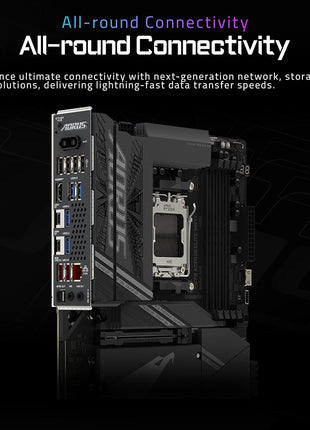 GIGABYTE X870 AORUS Elite WIFI7 AMD AM5 LGA 1718 Motherboard, ATX, DDR5, 4X M.2, PCIe 5.0, USB4, WIFI7, 2.5GbE LAN, EZ-Latch, 5-Year Warranty