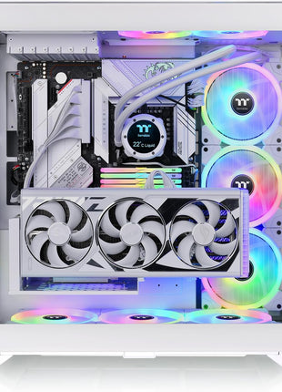 CTE E550 TG Snow Mid Tower ATX Case; 3 Tempered Glass Panels; Hidden-Connector Motherboard Support; Three-Way VGA Installations; Dual Chamber Design; CA-1Z8-00M6WN-00; 3 Year Warranty