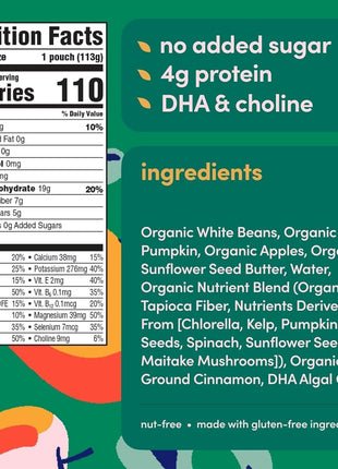 Cerebelly Organic Baby Food Pouches, Veggie & Fruit Variety Pack, DHA, 8ct | 16 Brain Nutrients, Calcium, Non-GMO, BPA-Free, No Added Sugars, Stage 1 & 2, Shelf-Stable, Nut-Free, Dairy-Free, Gluten-Free