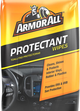 Armor All Car Protectant Wipes, Interior Car Wipes with UV Protection Against Cracking and Fading, 60 Wipes