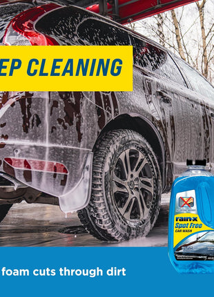 Rain-X 620073 - Car Wash Deep Cleaning, High Foam Soap Provides Spot Free Shine with No Towel Or Hand Drying Needed - Car soap for car cleaning and detailing 48 fl oz