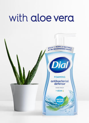 Dial Antibacterial Foaming Hand Wash, Spring Water, 7.5 fl oz (Pack of 6)