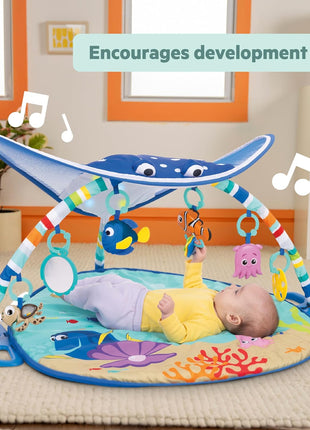 Bright Starts Disney Baby Finding Nemo Mr. Ray Ocean Lights & Music Gym, Ages Newborn +