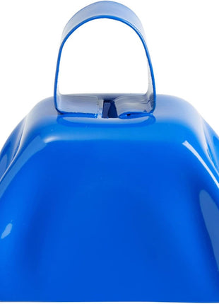 BLUE PANDA 12 Pack 3-inch Cowbells with Handle, Blue Hand Percussion Cow Bells Noise Makers for Sporting Events, Football Games and Celebrations - Cowbell Noise Maker