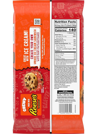 CHIPS AHOY! Chewy Chocolate Chip Cookies with Reese's Peanut Butter Cups, Family Size, 14.25 oz