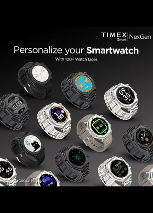 TIMEX Smart NexGen 1.43 inch(3.6cm) AMOLED Display with Functional Crown and BT Calling Smartwatch for Unisex - TWTXW703T