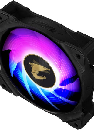 Gigabyte AORUS 120mm Sleeve Bearing ARGB Computer Case Fan, Black (GP-AR120RFAN)