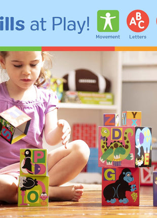 Melissa & Doug Deluxe 10-Piece Alphabet Nesting and Stacking Blocks - FSC Certified