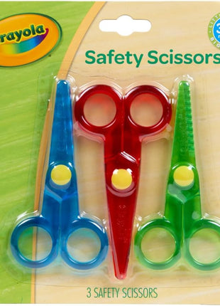 Crayola Toddler Safety Scissors (3pk), Blunt Tip Training Scissors for Preschool Learning Activities, Right & Left Handed, Toddler Arts & Crafts Essentials