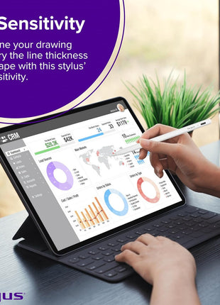 Targus Active Stylus for iPad - Take Notes, Doodle and Navigate Seamlessly, 1:1 Apple Pencil Size and Accepts Original Apple Pencil Replacement Tip (AMM174AMGL)