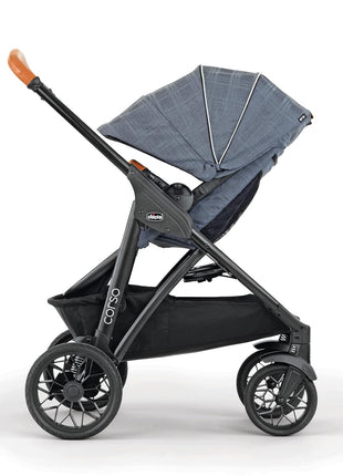 Chicco Corso LE ClearTex Modular Travel System with KeyFit Infant Car Seat | Canyon/Grey, baby travel stroller, 4 strolling modes, fits 4-30 lbs, newborn insert, one-hand compact fold