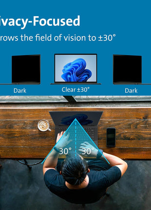 Kensington MagProTM Magnetic Laptop Privacy Screen 14 inch, Removable 16:10 Laptop Privacy Filter, Anti-Glare, Blue Ray Reduction, Compatible with HP/Dell/Acer/Asus/Samsung/Lenovo (K55254WW)