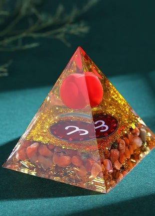 YATOJUZI 12 Zodiac Aries Birthday Gifts for Women Men Red Jasper Healing Crystals Natural Crystal Stones Gemstones Orgonite Chakra Reiki Lucky Energy Decor for Office Desk Decorations