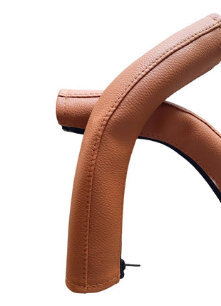 Baby Stroller Handle Protect Cover Compatible for Uppababy Vista V1 V2 Stroller, Armrest Bar Sleeve Case, Stroller Accessories, One Pair (Brown)