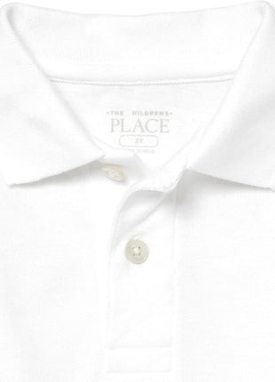 The Children's Place Baby Boys and Toddler Boys Short Sleeve Pique Polo, White, 4T