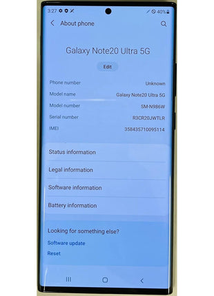Samsung Galaxy Note 20 Ultra 128GB Unlocked Android Smartphone - Mystic Black (Renewed)