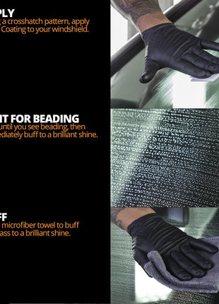 CERAKOTE® Ceramic Glass Coat Protectant - Hydrophobic Automotive Rain Repellant, Long-Lasting and Durable Ceramic Coating, Quick and Easy Application