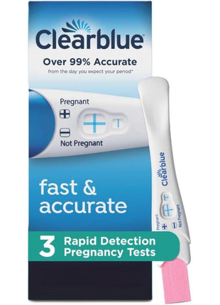 Clearblue Rapid Detection Pregnancy Test, Home Pregnancy Kit, 3 Count