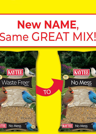 Kaytee Wild Bird (No Mess or Waste Free) Food Seed Blend For Blue Jays, Woodpeckers, Juncos, Cardinals, Grosbeaks, Sparrows, and Finches, 10 Pound, (Packaging May Vary)