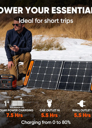 Jackery Portable Power Station Explorer 500, 518Wh Outdoor Solar Generator Mobile Lithium Battery Pack with 110V/500W AC Outlet for Home Use, Emergency Backup,Road Trip Camping (Solar Panel Optional)