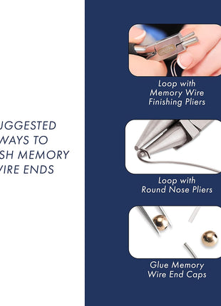Beadalon Carbon Steel Memory Wire, Round, Medium Bracelet, Silver Plated, 1 oz, Approx. 73 coils