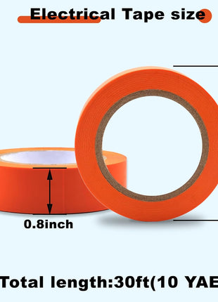 Romeda 9 Pack Coloured Electrical Tape, Electrical Tape Colours Water, Sun, and Oil Resistant, Electrical Tape is Suitable for Most Domestic, Commercial, and Industrial environments.