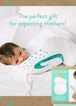 Kate & Milo Belly Casting Kit, Pregnancy Keepsake for Expecting Moms | Includes 5 Non-Toxic Plaster Rolls, Lubricant, Drop Cloth, Gloves, Sanding Screen and Instructions