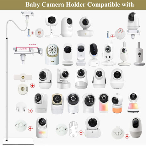Baby Monitor Floor Stand Holder Mount Compactible for Nanit Pro & Flex Stand,Infant Optics DXR-8 Pro,VTech,Momcozy,HelloBaby,VAVA,nooie IPC100,Motorola VM75/VM50G/VM44