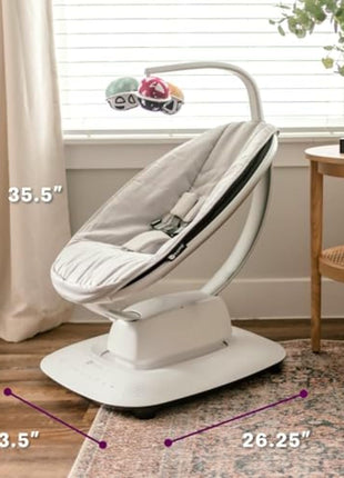 4moms MamaRoo Multi-Motion Baby Swing, Bluetooth Enabled with 5 Unique Motions, Grey