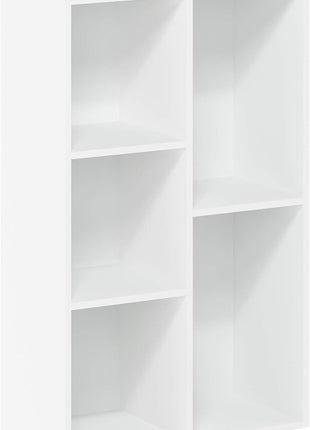 Furinno Luder Bookcase / Book / Storage , 5 Cube, White