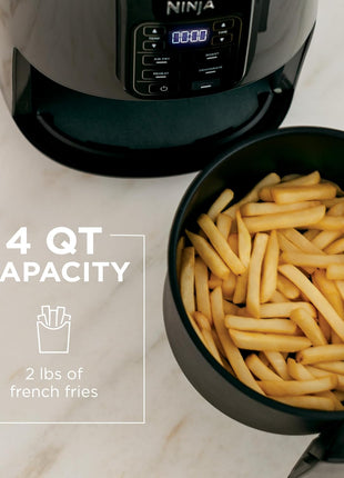 Ninja Air Fryer, 4 QT Capacity, 4 in 1 Roast, Crisp, Reheats and Dehydrates, Dishwasher Safe Parts, 105 F to 400 F, 1550 Watt, Grey, 1 Count