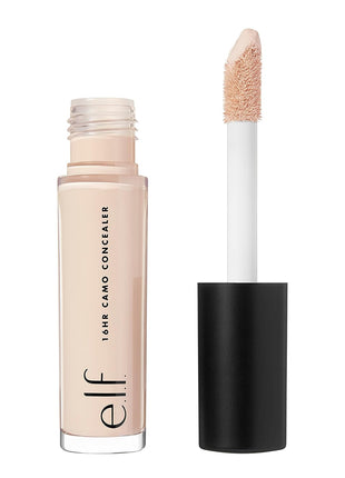 e.l.f. 16HR Camo Concealer, Full Coverage, Matte Finish Under-Eye & Blemish Corrector, Hydrating Formula, 16-Hour Crease-Resistant Wear, Light Ivory