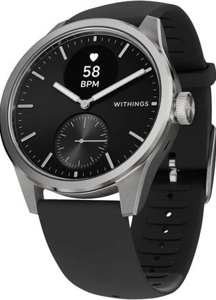 WITHINGS ScanWatch 2 - Hybrid Smart Watch, Heart Rate Monitoring, Fitness Tracker, Cycle Tracker, Sleep Monitoring, GPS Tracker, 30-Day Battery Life, Android & Apple Compatible, HSA/FSA