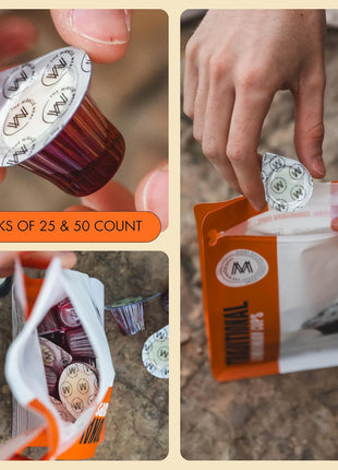 Travel Pack - The Miracle Meal Pre-Filled Traditional Communion Cup - Bag of 25 with Wafer and 100% Concord Grape Juice