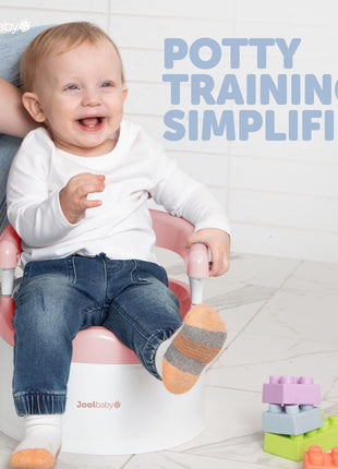 Jool Baby Potty Chair for Toddler Toilet Training - Splash Guard & Back Support (Pink)