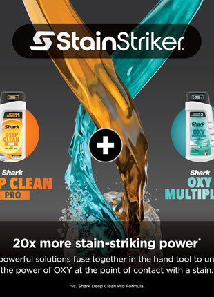 Shark StainStriker Portable Carpet/Upholstery Cleaner, 4 Tools, PX202 | For Carpet, Upholstery & Area Rugs, Stain & Odor Remover, Full Size Solutions, 3.5" Stain, 7" Stain, Crevice & Pet Mess Tools