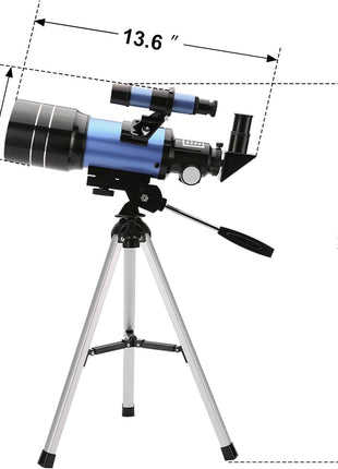 ToyerBee Telescope for Adults & Kids, 70mm Aperture (15X-150X) Portable Refractor Telescopes for Astronomy Beginners, 300mm Professional Travel Telescope with A Smartphone Adapter& Wireless Remote