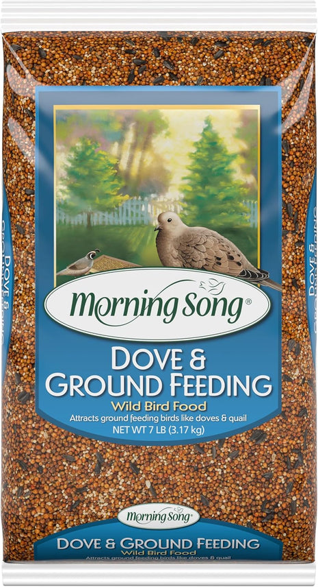 Morning Song Dove & Ground Feeding Wild Bird Seed - 7 lb. Dove, Quail & Pigeon Wild Bird Food for Outside Feeders