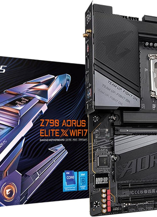 GIGABYTE Z790 AORUS Elite X WIFI7 LGA 1700 ATX Motherboard, Support Intel Core 14th/13th/12th Gen, DDR5, 16+1+2 Power Phase, 4X M.2, PCIe 5.0, USB-C 3.2, WIFI7, 2.5GbE, Q-Flash, EZ-Latch, RGB Fusion
