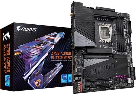 GIGABYTE Z790 AORUS Elite X WIFI7 LGA 1700 ATX Motherboard, Support Intel Core 14th/13th/12th Gen, DDR5, 16+1+2 Power Phase, 4X M.2, PCIe 5.0, USB-C 3.2, WIFI7, 2.5GbE, Q-Flash, EZ-Latch, RGB Fusion