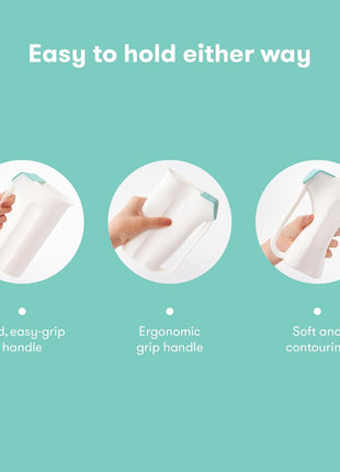 Control The Flow Rinser by Frida Baby Bath Time Rinse Cup with Easy Grip Handle and Removable Rain Shower