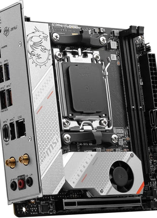 MSI MPG B650I Edge WiFi Gaming Motherboard (AMD Ryzen 9000/8000/7000 Series Processors, AM5, DDR5, PCIe 4.0, M.2, SATA 6Gb/s, USB 3.2 Gen 2, HDMI, Wi-Fi 6E, Bluetooth 5.3, 2.5Gbps LAN, Mini-ITX)