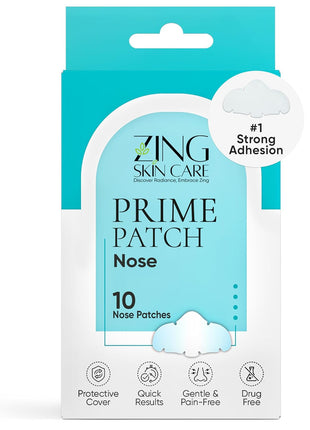 Prime Patch Nose Patches – Hydrocolloid Patches for Pimple & Zit Removal, Blackhead & Pore Care – Absorbs Acne Gunk & Oil, Strong Adhesion, Easy Removal, Vegan, 10 Count – Made in Korea