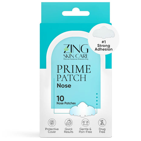 Prime Patch Nose Patches – Hydrocolloid Patches for Pimple & Zit Removal, Blackhead & Pore Care – Absorbs Acne Gunk & Oil, Strong Adhesion, Easy Removal, Vegan, 10 Count – Made in Korea