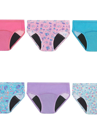Hanes Toddler Girls' Potty Trainer Brief, Moisture-Wicking Panty, Odor Protection Potty Trainer Underwear, 6-Pack