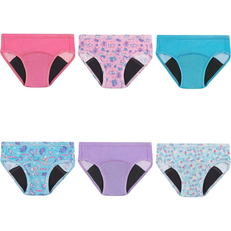 Hanes Toddler Girls' Potty Trainer Brief, Moisture-Wicking Panty, Odor Protection Potty Trainer Underwear, 6-Pack