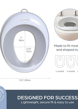 Dreambaby Non-Slip Potty Training Seat, Soft & Comfortable, Easy to Clean, Travel-Friendly, for Toddler Boys and Girls, Fits Round & Oval Toilets | Fits Round & Oval Toilets - Non-slip Toddler Potty Seat - Easy to Clean - Travel-Friendly