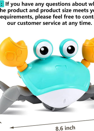 Crawling Crab Toy for Little Ones, Tummy Time Toy with Music and Lights, Interactive Moving Crab for Crawling, Walking and Early Development, Birthday Gift for Kids