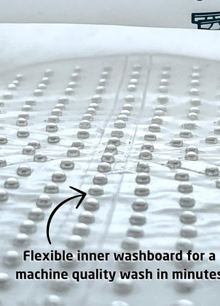 Scrubba Wash Bag Untouched Patented Washboard-in-a-BagTM 5 oz Travel Washer | Pack Light, Wash Anywhere Fast, Inner Washboard, Machine-Quality Wash, Non-Electric, Recycled Polyester, Sustainable Travel